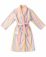 The Pastel Striped ‘Flump’ Dressing Gown Robe- 100% Cotton