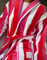 Pink, Red and White Striped ‘Strawberry Kisses Robe’