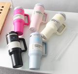 Quencher Insulated Tumbler Straw Stainless Steel Coffee Termos Cup Vacuum Flasks Portable Water Bottle