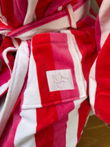 Pink, Red and White Striped ‘Strawberry Kisses Robe’