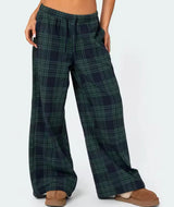 Green and Navy Plaid check tartan Pyjama Bottoms