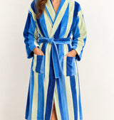 The Seaside Robe Blue Yellow Striped Dressing Gown