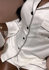 Personalised Luxury Supersoft silk satin Pyjamas