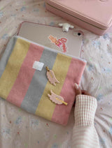Gift Set pastel slippers and matching make up bag