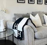 H cashmere throw large blanket various colours - THE GIFTED SISTERS
