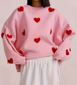 Pink and red heart jumper valentines