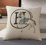 H Horse Cushion Cover