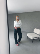 Green and Navy Plaid check tartan Pyjama Bottoms