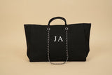 Large Canvas Beach Bag Tote Bag With Chain