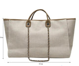 large canvas beach bag