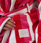 Pink, Red and White Striped ‘Strawberry Kisses Robe’