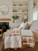 H cashmere throw large blanket various colours - THE GIFTED SISTERS