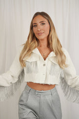 white denim jacket